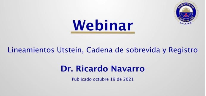 Lineamientos Utstein, cadena de sobrevida y registro_Dr. Ricardo Navarro