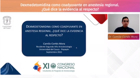 Dexmedetomidina como coadyuvante en anestesia regional. ¿Qué dice la evidencia al respecto