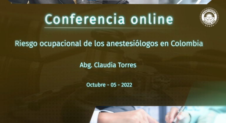 Riesgo ocupacional de los Anestesiólogos en Colombia